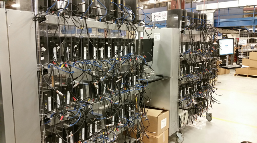 Image of client location showing test racks